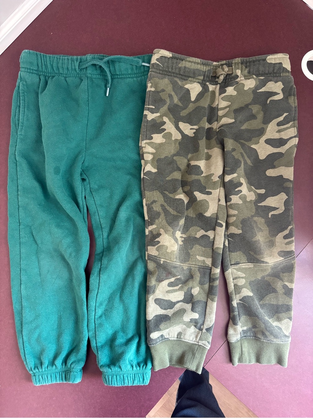 Boys Jogger play sweatpants bundle – Teal Solid & Camo